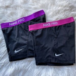 Set of 2 Nike Pros 3” inseam